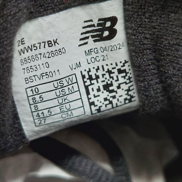 New Balance Women's 577 Walking Sneaker Black Size 10 D(Wide) - Picture 7 of 8